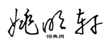 駱恆光姚明軒草書個性簽名怎么寫