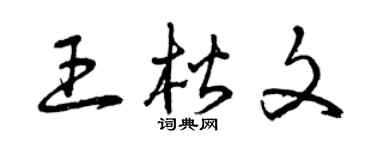 曾慶福王楷文草書個性簽名怎么寫