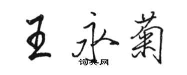 駱恆光王永菊行書個性簽名怎么寫