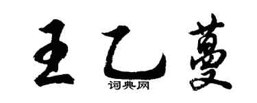 胡問遂王乙蔓行書個性簽名怎么寫