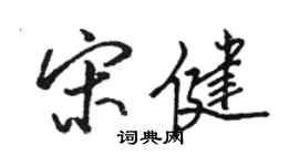 駱恆光宋健行書個性簽名怎么寫