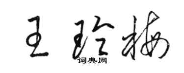 駱恆光王玲梅草書個性簽名怎么寫