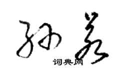 駱恆光孫若草書個性簽名怎么寫