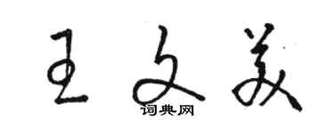 駱恆光王文美草書個性簽名怎么寫