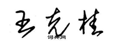 朱錫榮王克桂草書個性簽名怎么寫