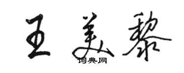 駱恆光王美黎行書個性簽名怎么寫