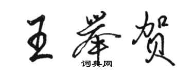 駱恆光王舉賀行書個性簽名怎么寫