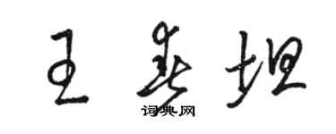 駱恆光王春坦草書個性簽名怎么寫