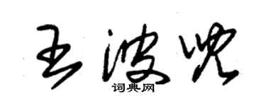 朱錫榮王波兒草書個性簽名怎么寫