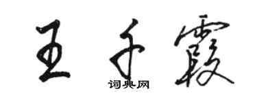 駱恆光王千霞行書個性簽名怎么寫