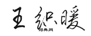 駱恆光王織暖行書個性簽名怎么寫