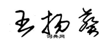 朱錫榮王揚葵草書個性簽名怎么寫