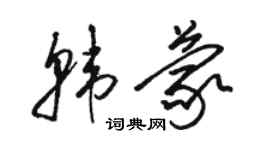 駱恆光韓蒙草書個性簽名怎么寫