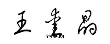 梁錦英王愛晶草書個性簽名怎么寫