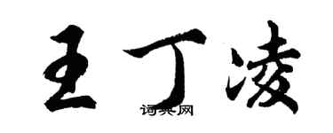 胡問遂王丁凌行書個性簽名怎么寫