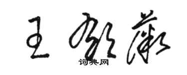 駱恆光王郁薇草書個性簽名怎么寫
