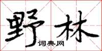周炳元野林楷書怎么寫