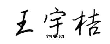 王正良王宇桔行書個性簽名怎么寫