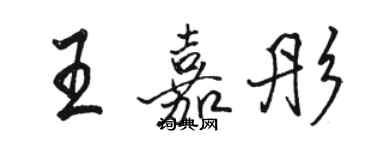 駱恆光王嘉彤行書個性簽名怎么寫