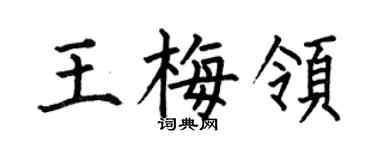 何伯昌王梅領楷書個性簽名怎么寫