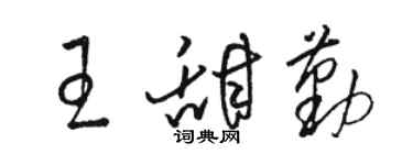 駱恆光王甜勤草書個性簽名怎么寫
