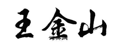 胡問遂王金山行書個性簽名怎么寫