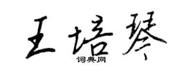 王正良王培琴行書個性簽名怎么寫