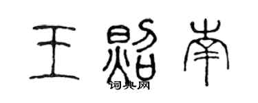 陳聲遠王照南篆書個性簽名怎么寫