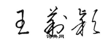 駱恆光王莉穎草書個性簽名怎么寫