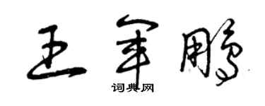 曾慶福王軍鵬草書個性簽名怎么寫