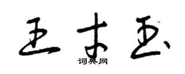 曾慶福王才玉草書個性簽名怎么寫