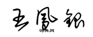 朱錫榮王鳳銀草書個性簽名怎么寫