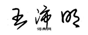 朱錫榮王沛明草書個性簽名怎么寫