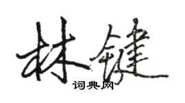 駱恆光林鍵行書個性簽名怎么寫