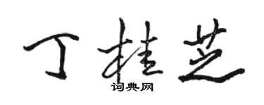 駱恆光丁桂芝行書個性簽名怎么寫