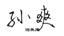 駱恆光孫爽行書個性簽名怎么寫