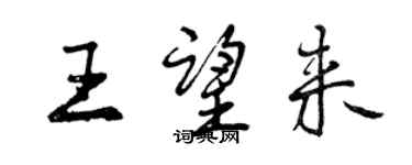 曾慶福王望來行書個性簽名怎么寫