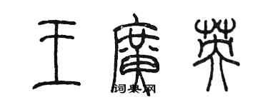 陳墨王廣英篆書個性簽名怎么寫