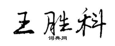 曾慶福王勝科行書個性簽名怎么寫