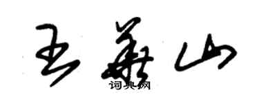朱錫榮王華山草書個性簽名怎么寫