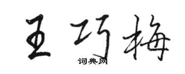駱恆光王巧梅行書個性簽名怎么寫