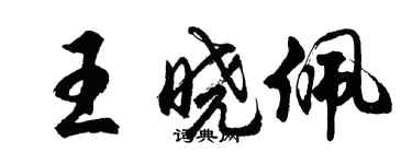 胡問遂王曉佩行書個性簽名怎么寫