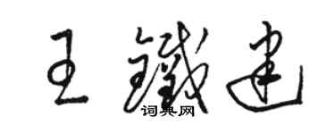 駱恆光王鐵建草書個性簽名怎么寫
