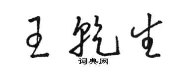 駱恆光王乾生草書個性簽名怎么寫