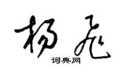 梁錦英楊飛草書個性簽名怎么寫