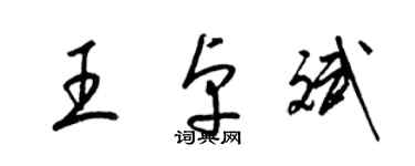 梁錦英王卓斌草書個性簽名怎么寫