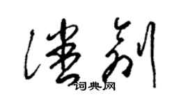 梁錦英潘創草書個性簽名怎么寫