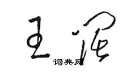 駱恆光王闊草書個性簽名怎么寫