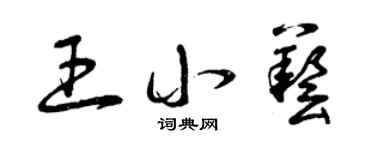 曾慶福王小藝草書個性簽名怎么寫