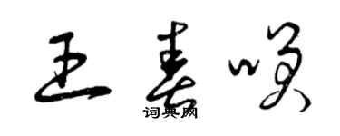 曾慶福王春笑草書個性簽名怎么寫